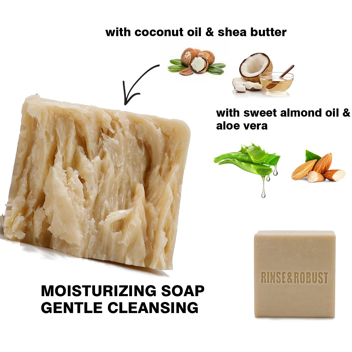 Rinse & Robust Mens Bar Soap Bath Bar Soap Handmade Natural Soap Bar Set - Rinse & Robust Official Product View 3