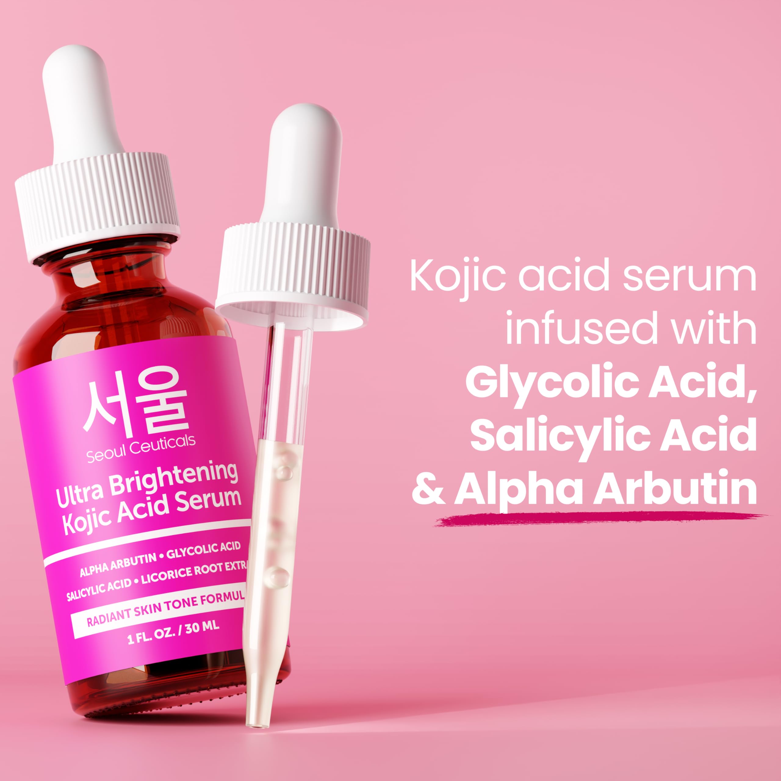 SeoulCeuticals Korean Skin Care Kojic Acid Serum Dark Spot - SeoulCeuticals