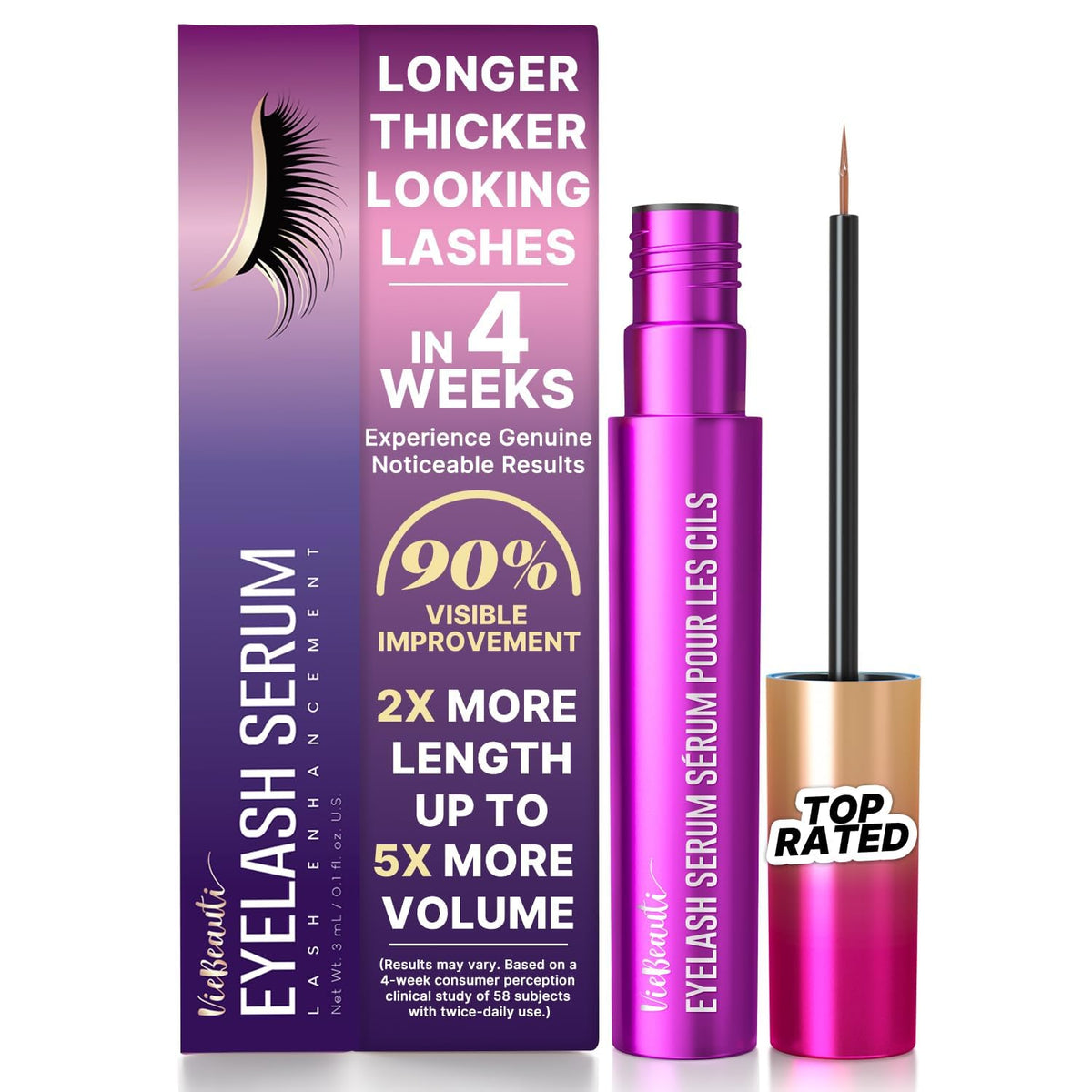 VieBeauti EyeLash Growth Serum for Longer Fuller Thicker - VieBeauti Official Imagery - 2