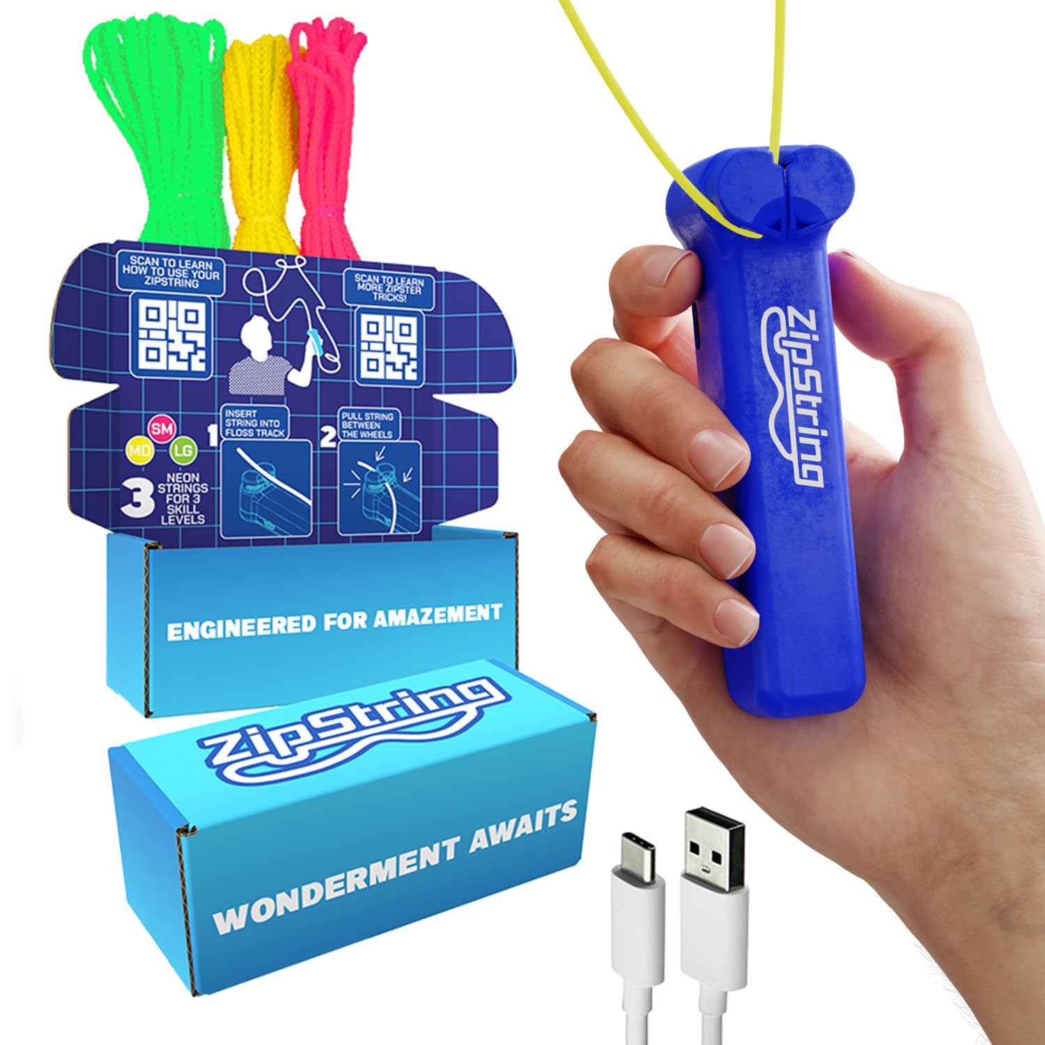 ZipString Original Rope Launcher Toy, Luscious Lime - ZipString Official Product View 9