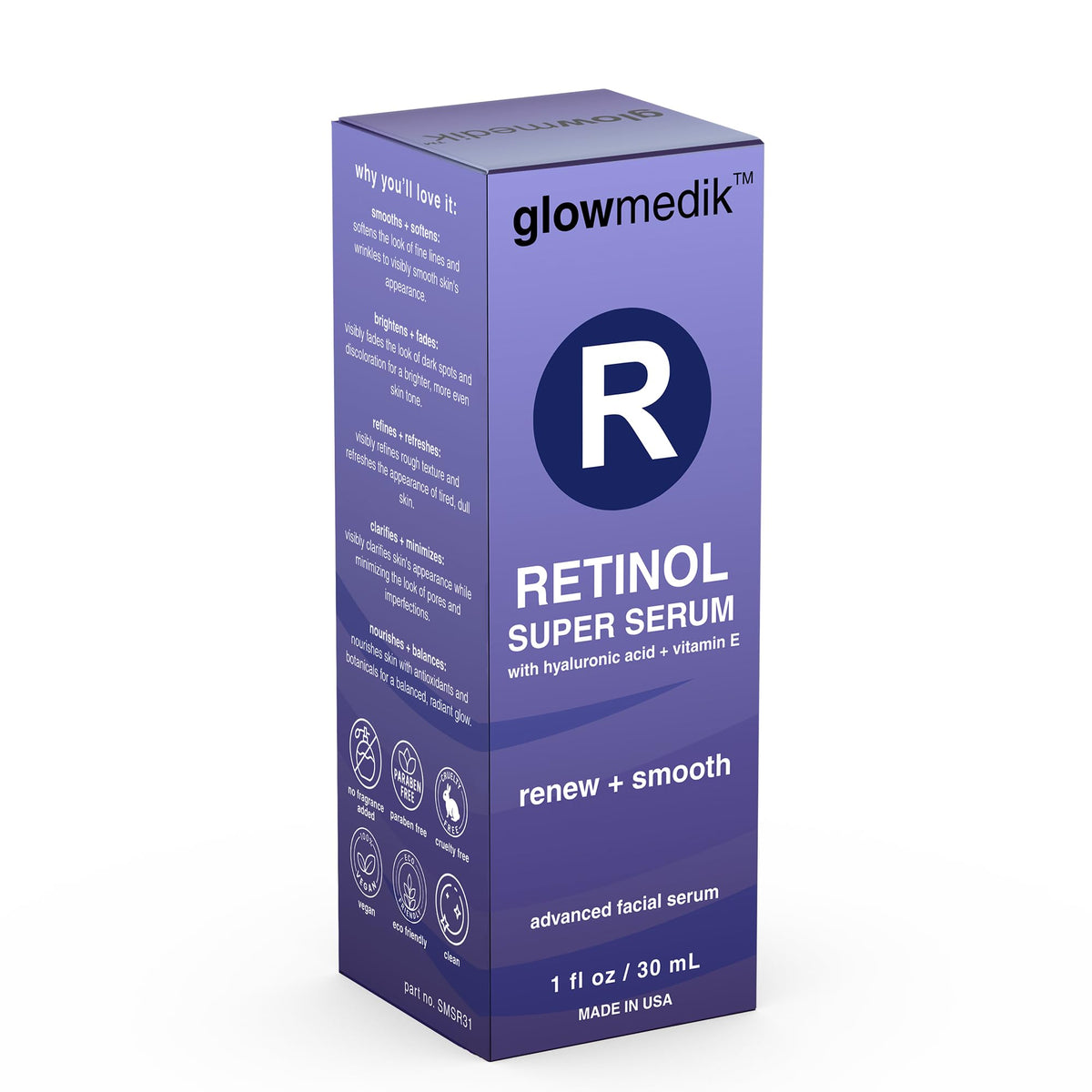 Retinol Vitamin C Face Serum Set Anti Aging Duo for Dark - Glowmedik Official Imagery - 2