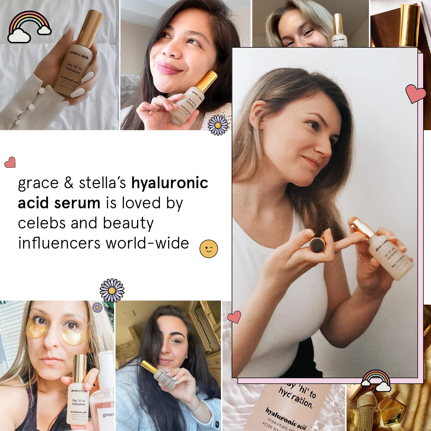 grace &amp; stella Award Winning Hyaluronic Acid Serum (50ml/1.7 - grace &amp; stella