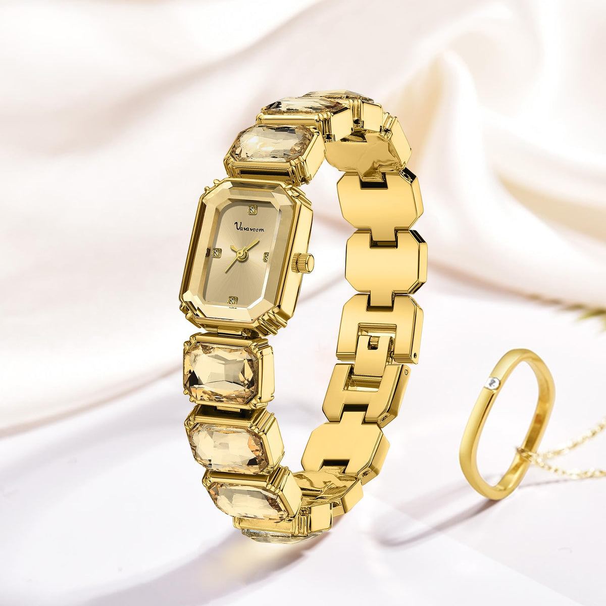 Gosasa Luxury Women s Crystal Bracelet Watch Elegant - Gosasa Official Imagery - 4