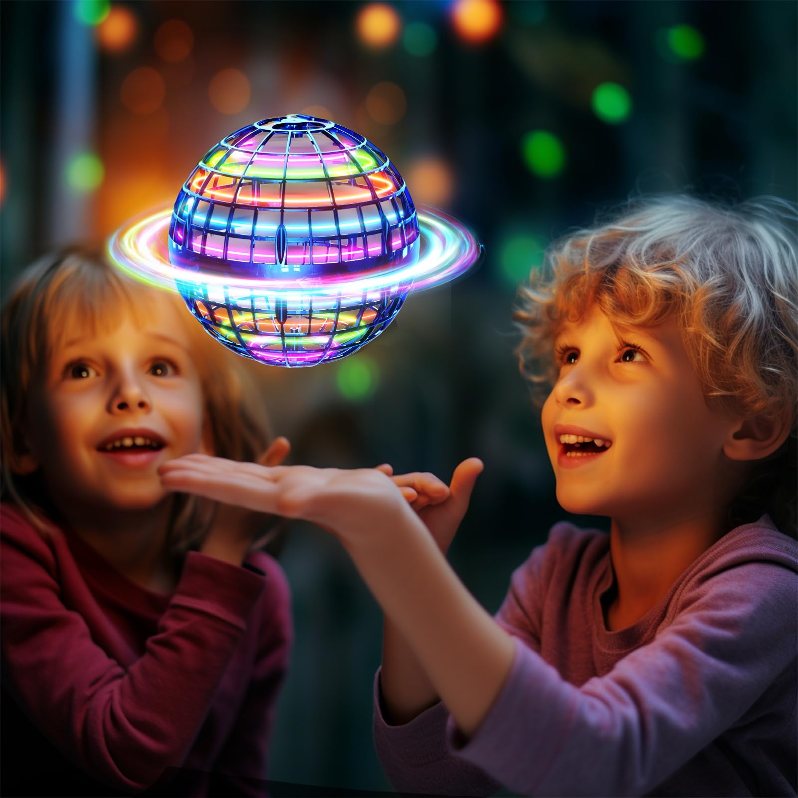 Ivtivfu Flying Orb Ball   with Dazzling Lights, Magic Hover Spinn by Ivtivfu - Angle View 2
