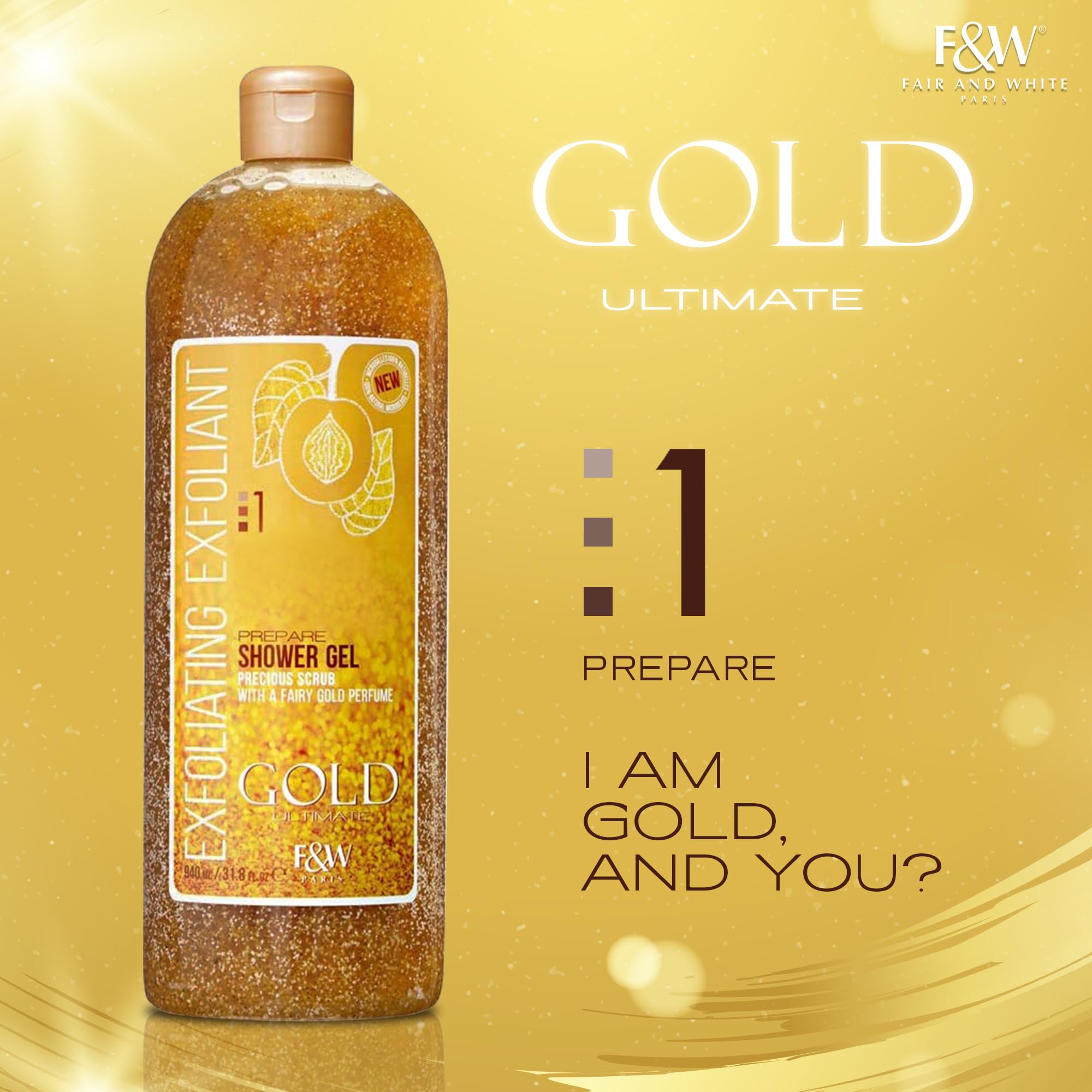 FAIR & WHITE Gold Precious Scrub Exfoliating Body Wash 31.8 fl. oz - FAIR & WHITE Official Product View 4