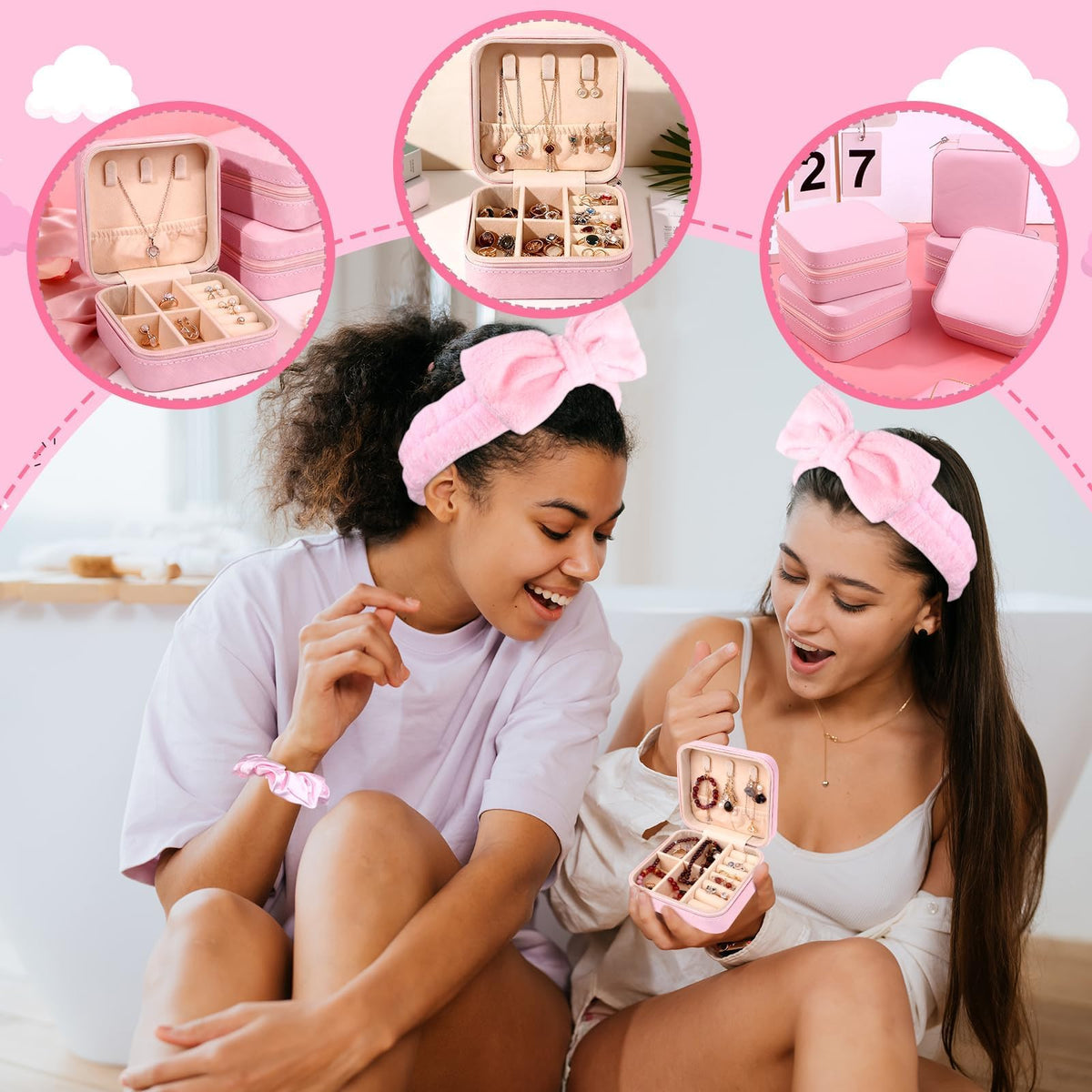 54Pcs Spa Party Supplies Pink Sleepover Favors for Women - Shknldzsm Official Imagery - 8