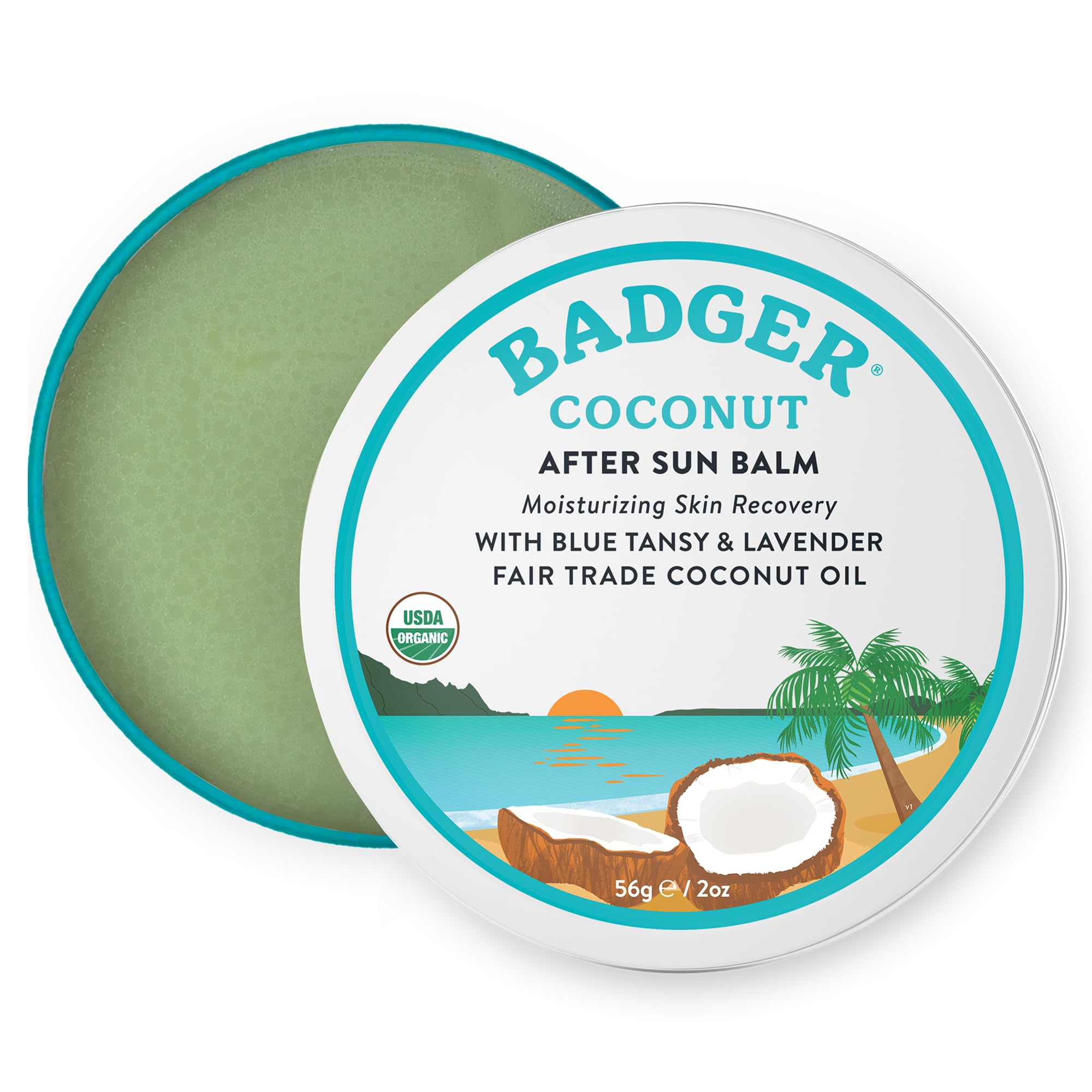 Badger Organic Coconut After Sun Balm – 2 oz Tin