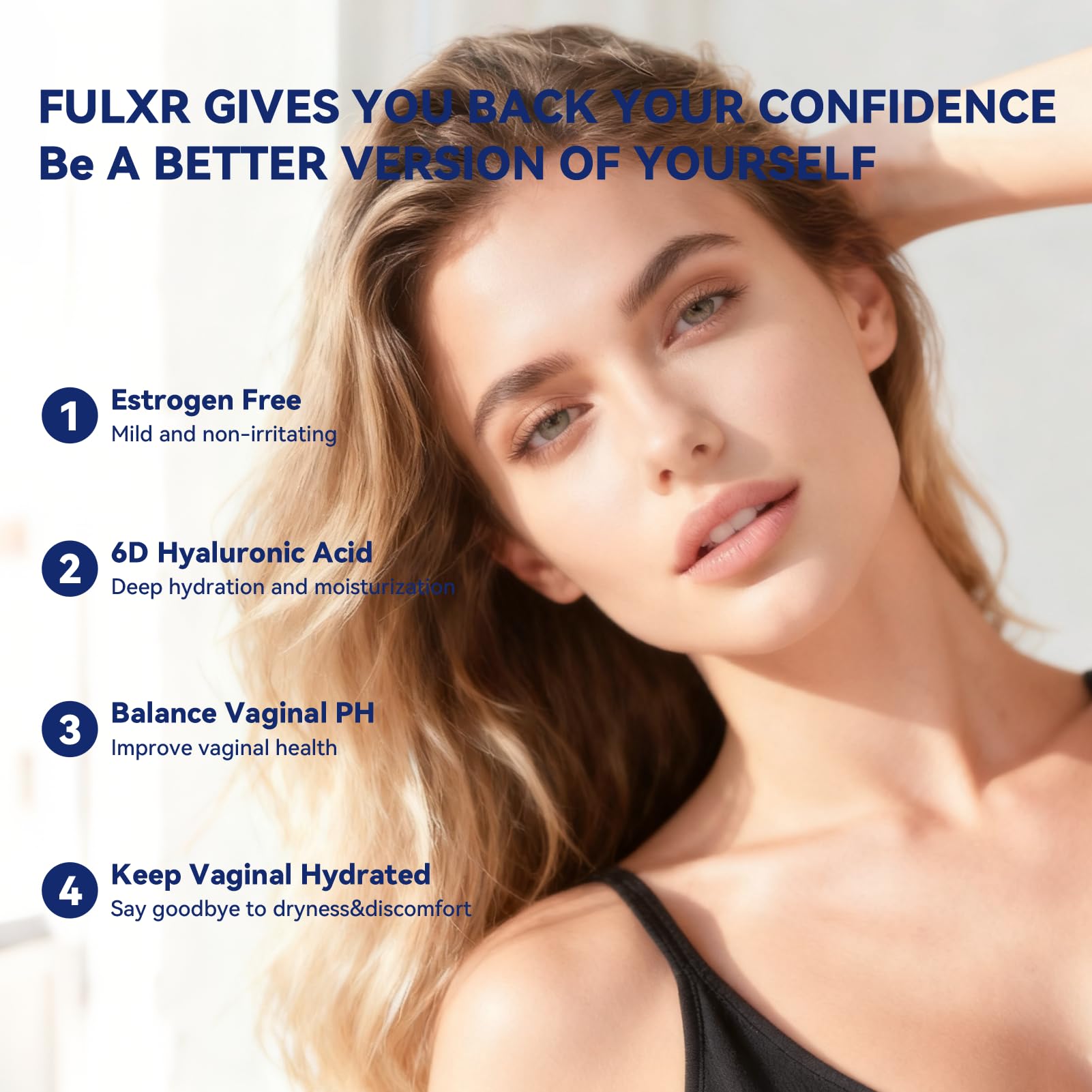 Vaginal Moisturizer Gel for Women with 14mg Hyaluronic Acid - FULXR Official Imagery - 6