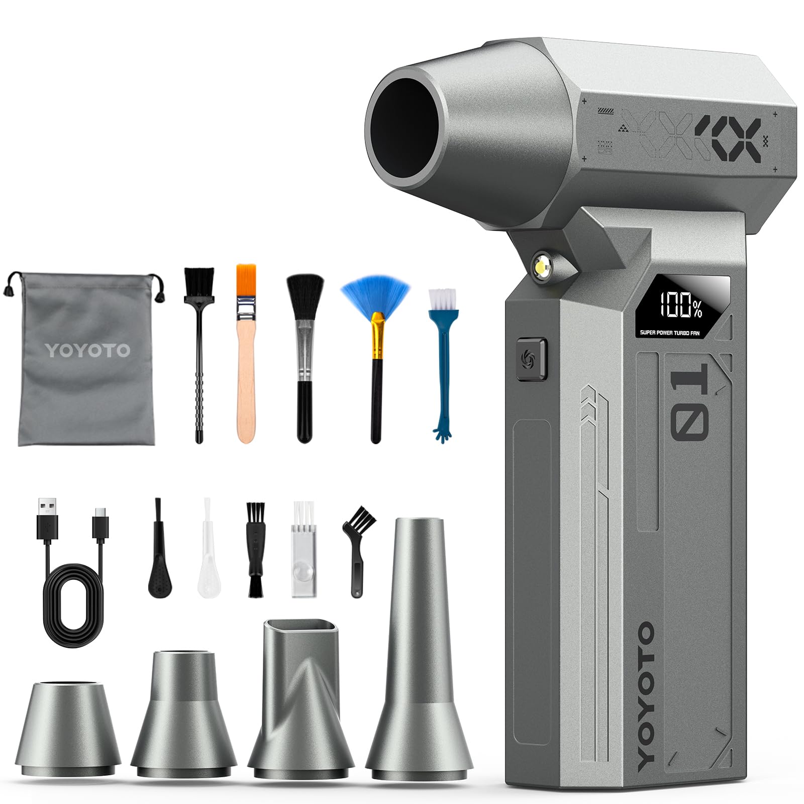 Compressed Air Duster 150000RPM 4 Gear Electric Soplador De - yoyoto Official Imagery - 2