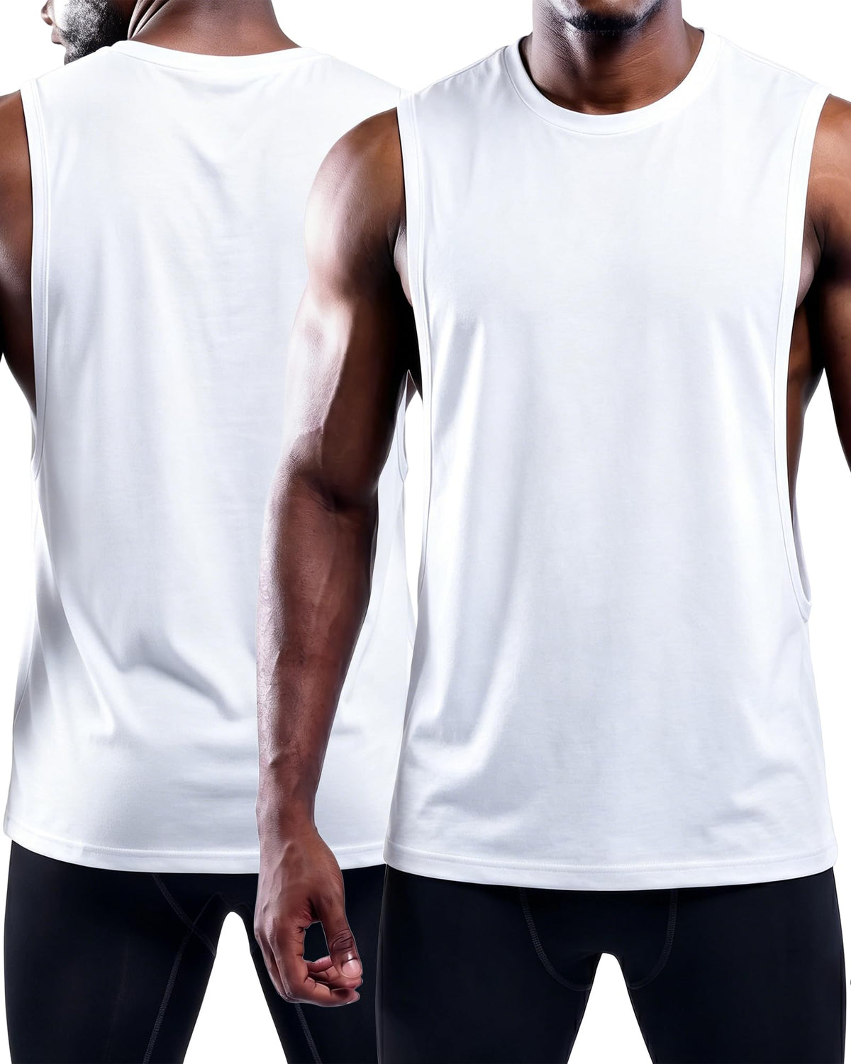 Men s Workout Tank Top 3 Pack Gym Quick Dry Open Side - TAFLE Official Imagery - 3