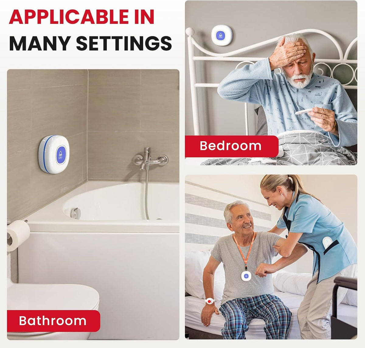 CallToU Caregiver Pager Wireless Call Button for Elderly - CallToU Official Imagery - 5