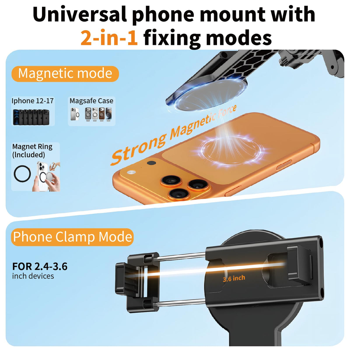 71 2 in 1 Magnetic Tracking Tripod for iPhone Vlogging Kit 2 - Btahsd Official Imagery - 3