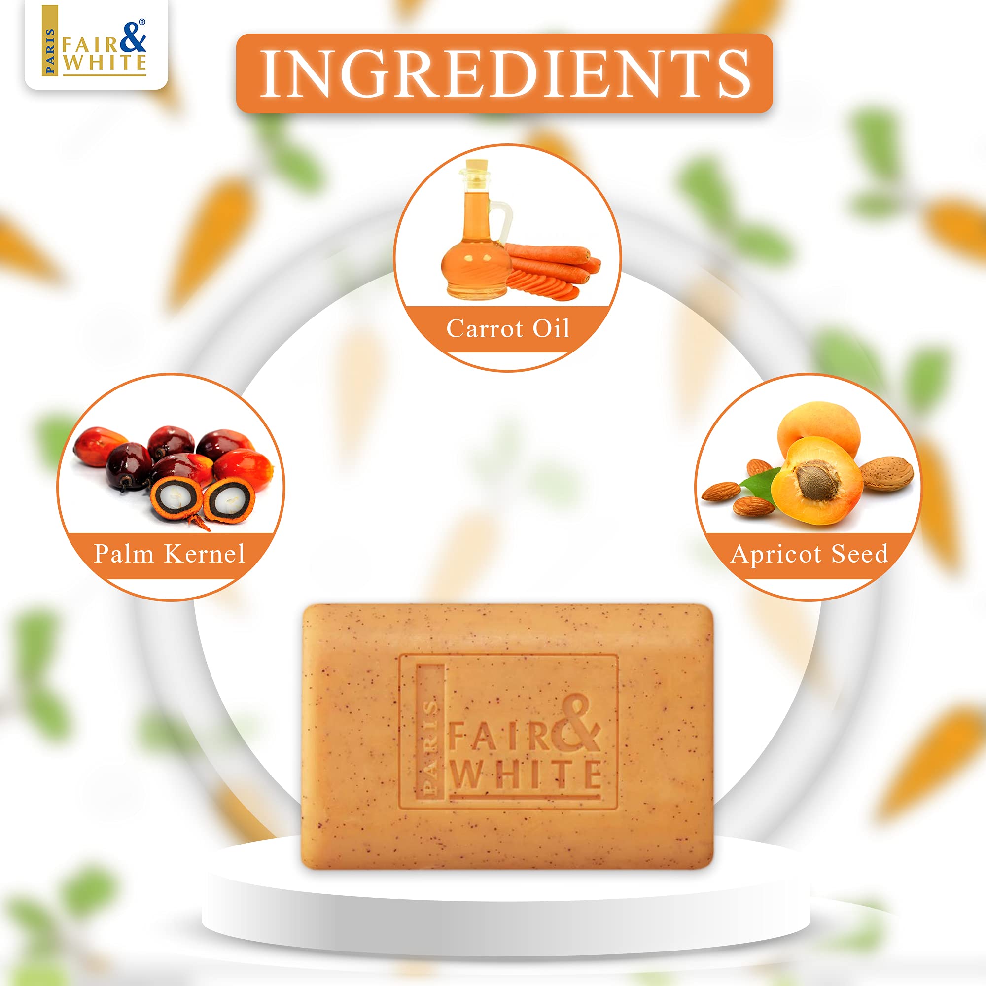 FAIR & WHITE Original Exfoliating Soap - Repairing & Nourishing & 200g with Car - FAIR & WHITE Official Product View 3
