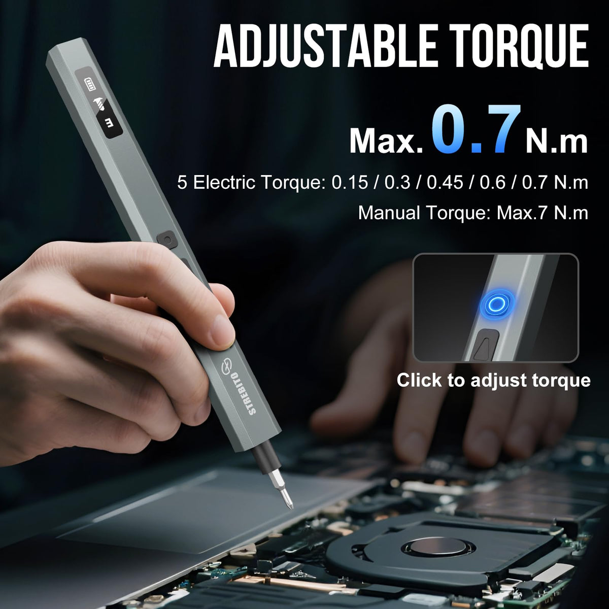 STREBITO 144 Piece Upgraded Electric Screwdriver - STREBITO Official Imagery - 3