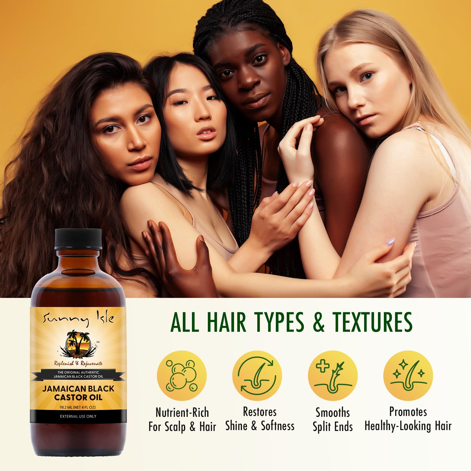 Sunny Isle Jamaican Black Castor Oil , Original, Authentic - Sunny Isle Official Product View 6
