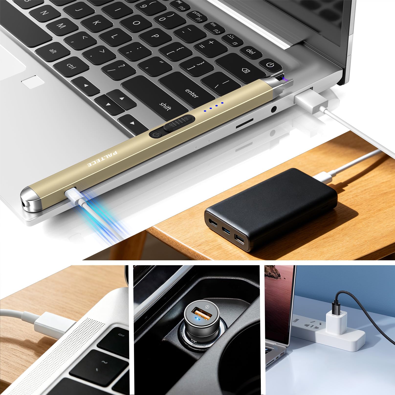 PALTECE Upgraded Electric Lighter, USB C Rechargeable Flameless P - PALTECE Official Product View 6