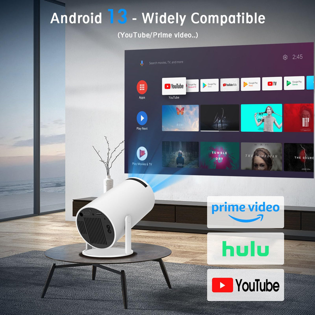 Mini Projector Portable Projector with Dual Band WIFI and - ENUOSUMA Official Imagery - 3