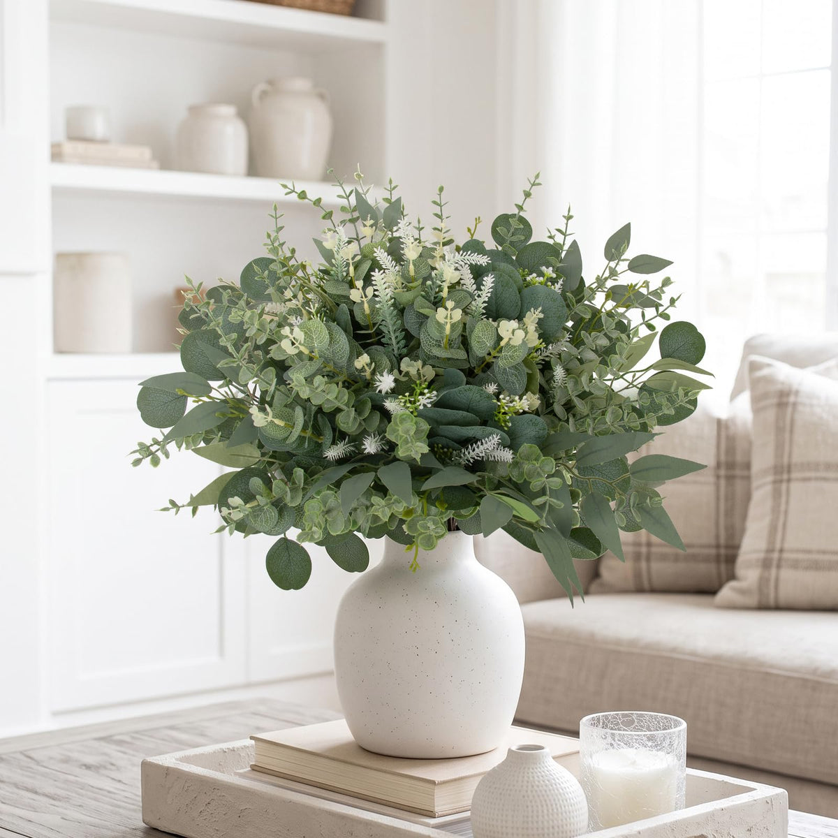 135 Pcs Artificial Eucalyptus Stems Mixed Greenery Stems for - Rowfad Official Imagery - 3