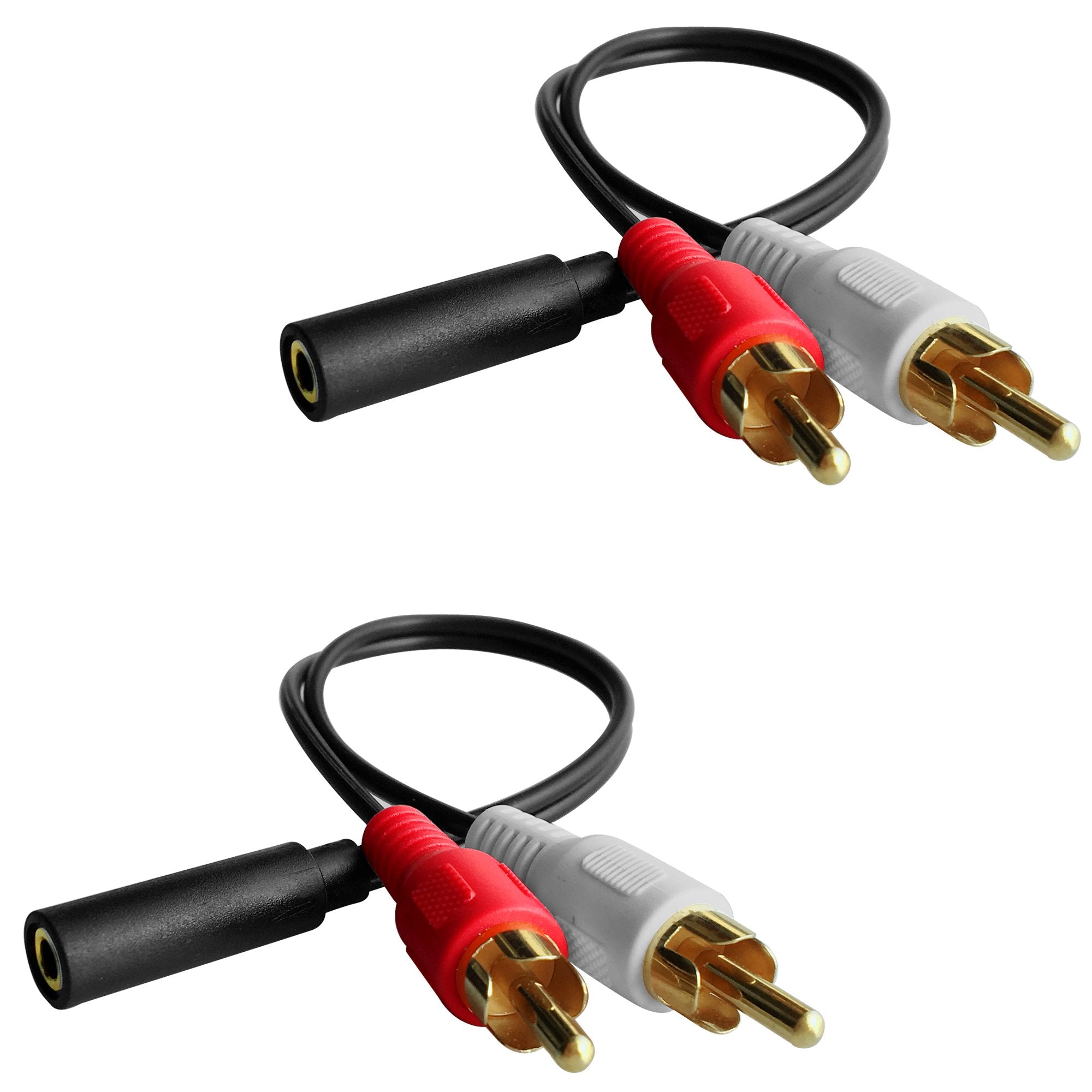 Posdou Y Connector Audio Cable 3.5mm Audio Female to 2 RCA Male S by Posdou - Angle View 2