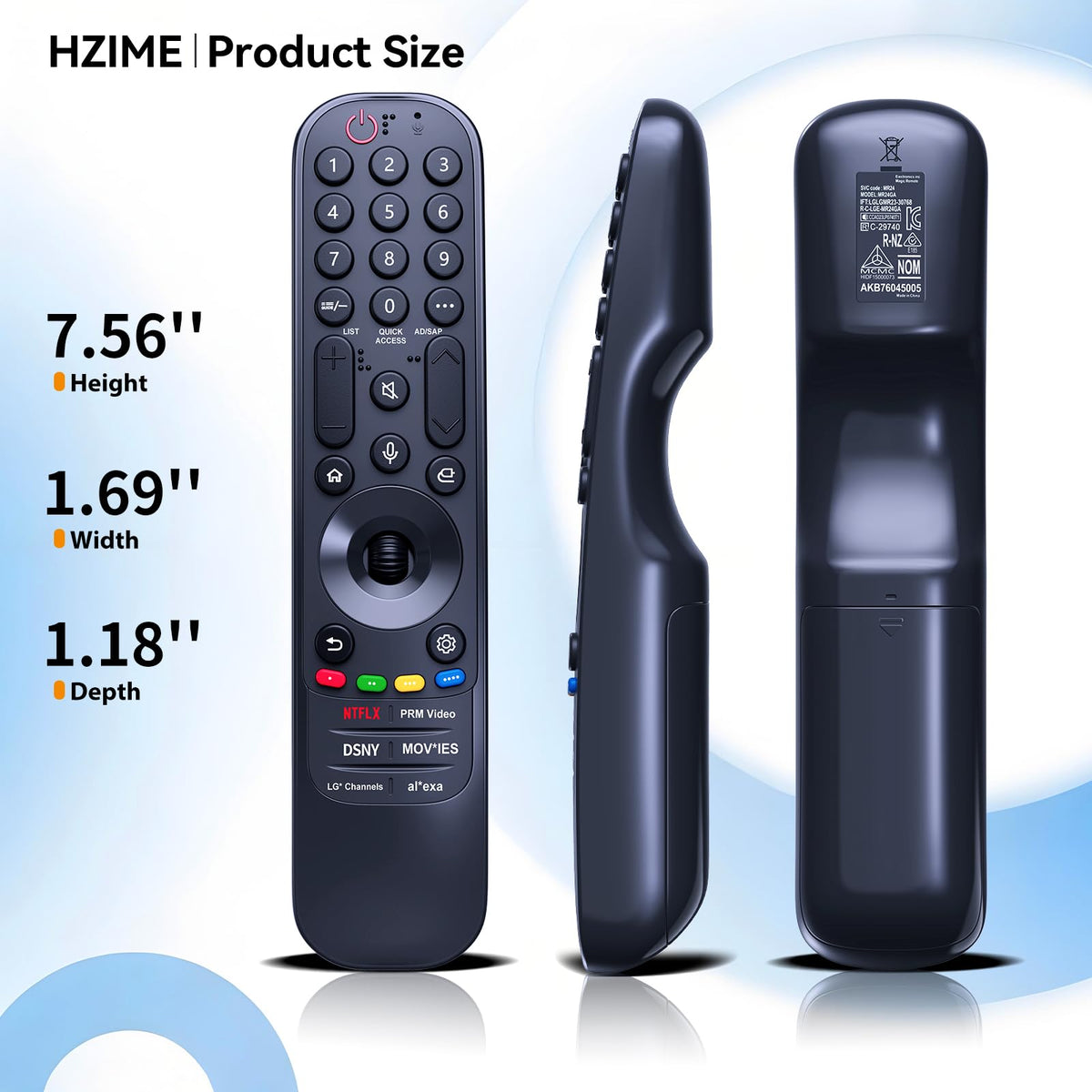 Replacement MR24GA AKB76045005 Voice Remote Control for LG - HZIME Official Imagery - 7