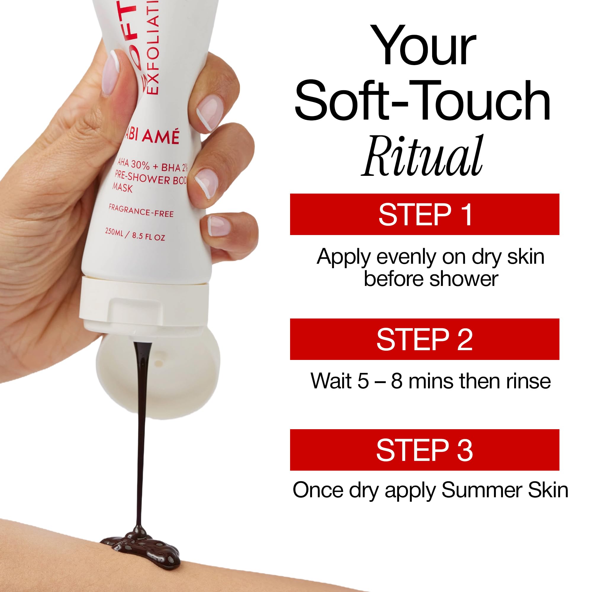 ABI AME Body Exfoliator 30% AHA 2% BHA Pre - Shower Exfoliating Mask - ABI AME Official Product View 9