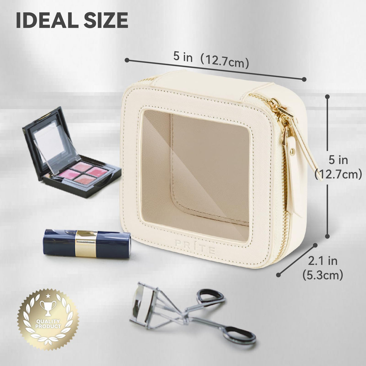 Prite Clear Makeup Bag Small Travel Cosmetic Case Toiletry - Prite Official Imagery - 4