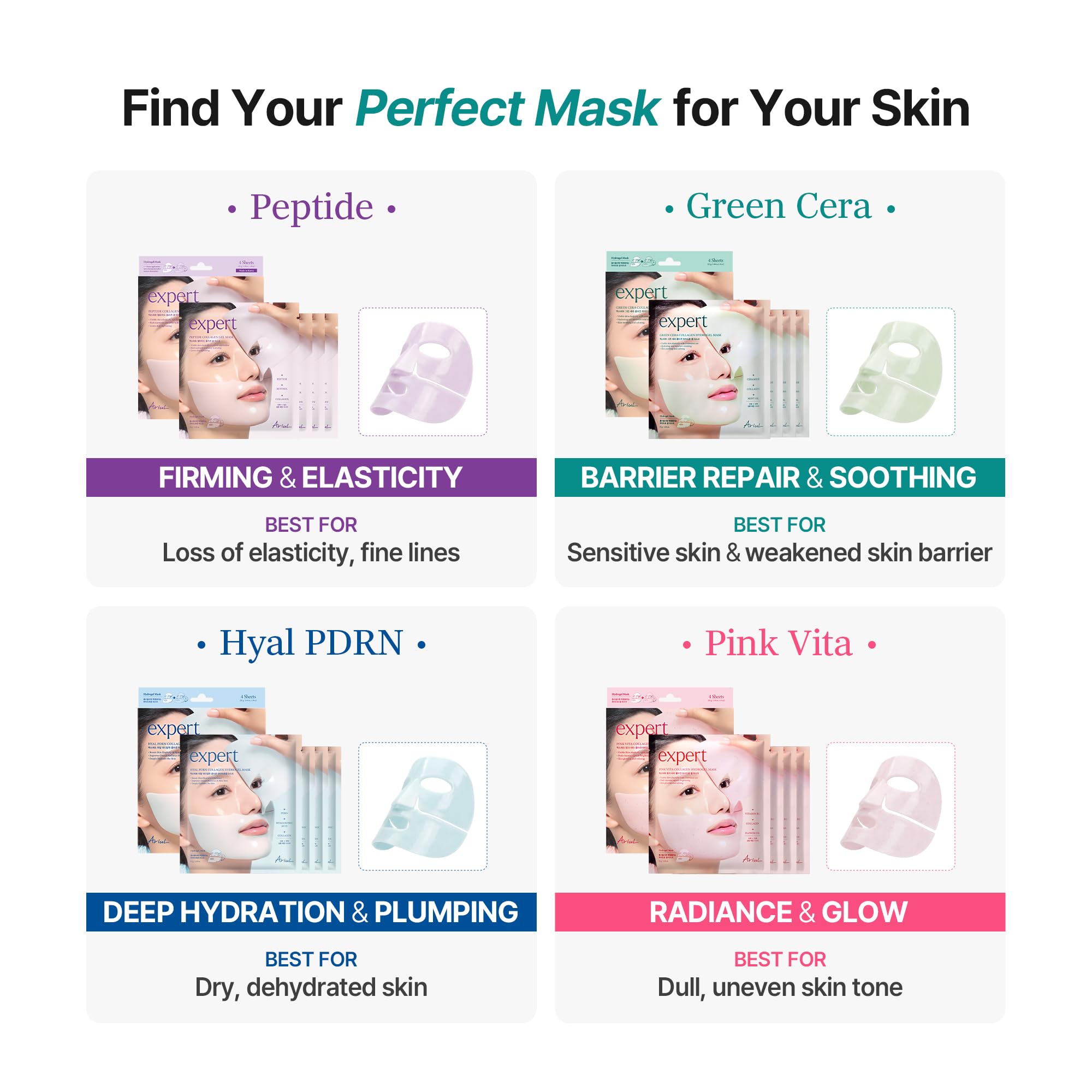 Ariul Expert Peptide Collagen Gel Mask – Firming Hydrogel Sheet - Ariul