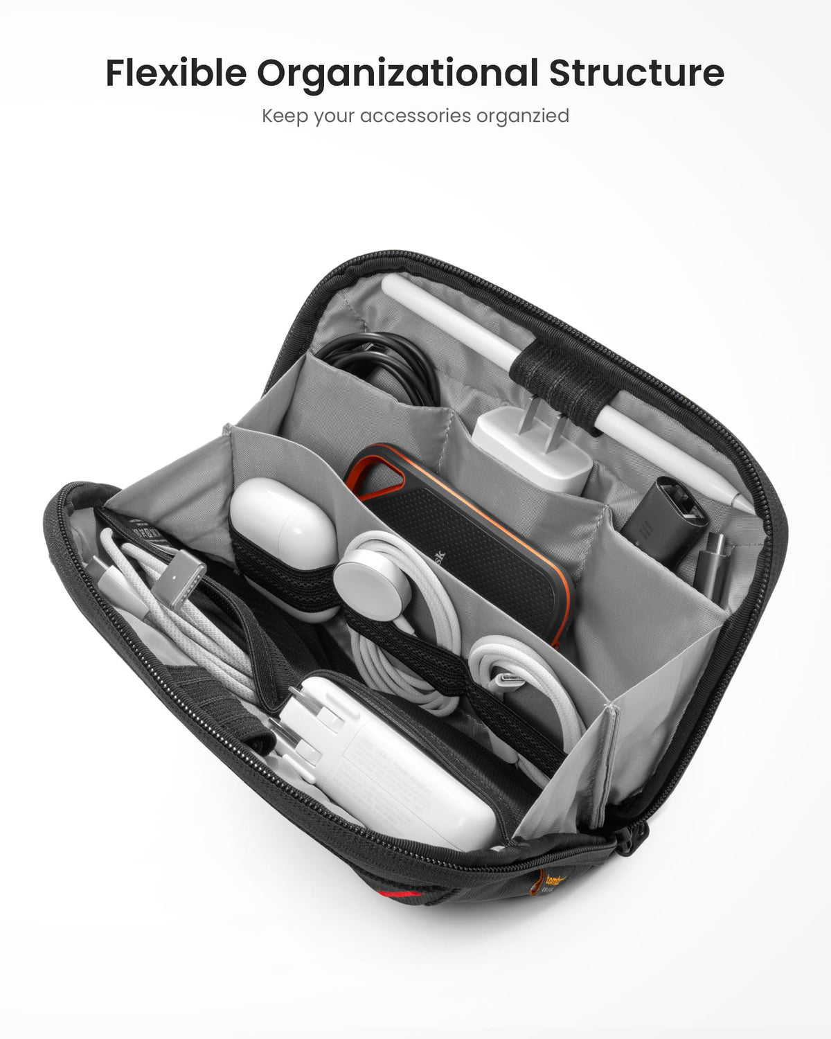 tomtoc Travel Cable Organizer Pouch Electronics Accessories - tomtoc Official Imagery - 3