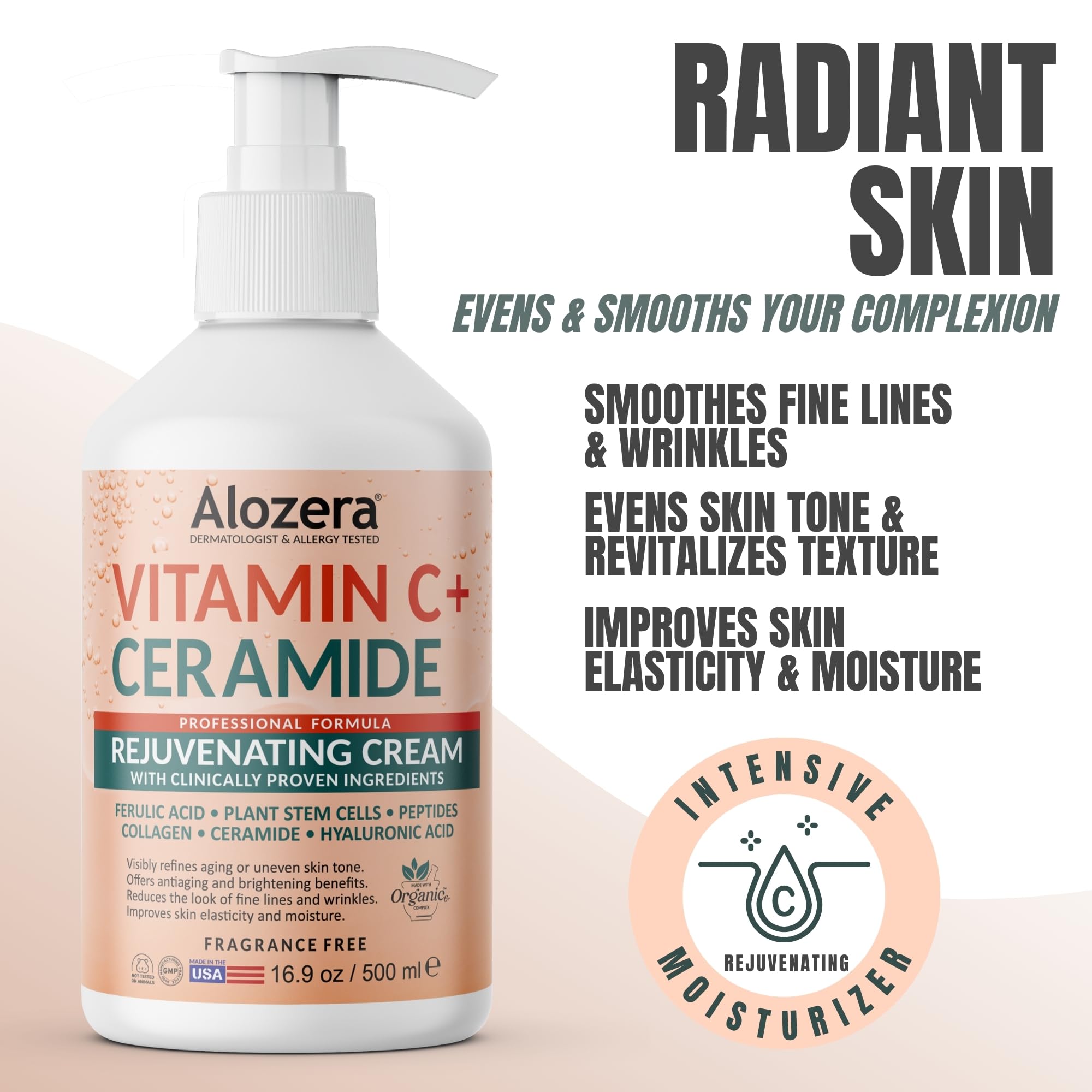 Rejuvenating Brightening Body Lotion Vitamin C Ceramides 16 - Alozera Official Imagery - 3
