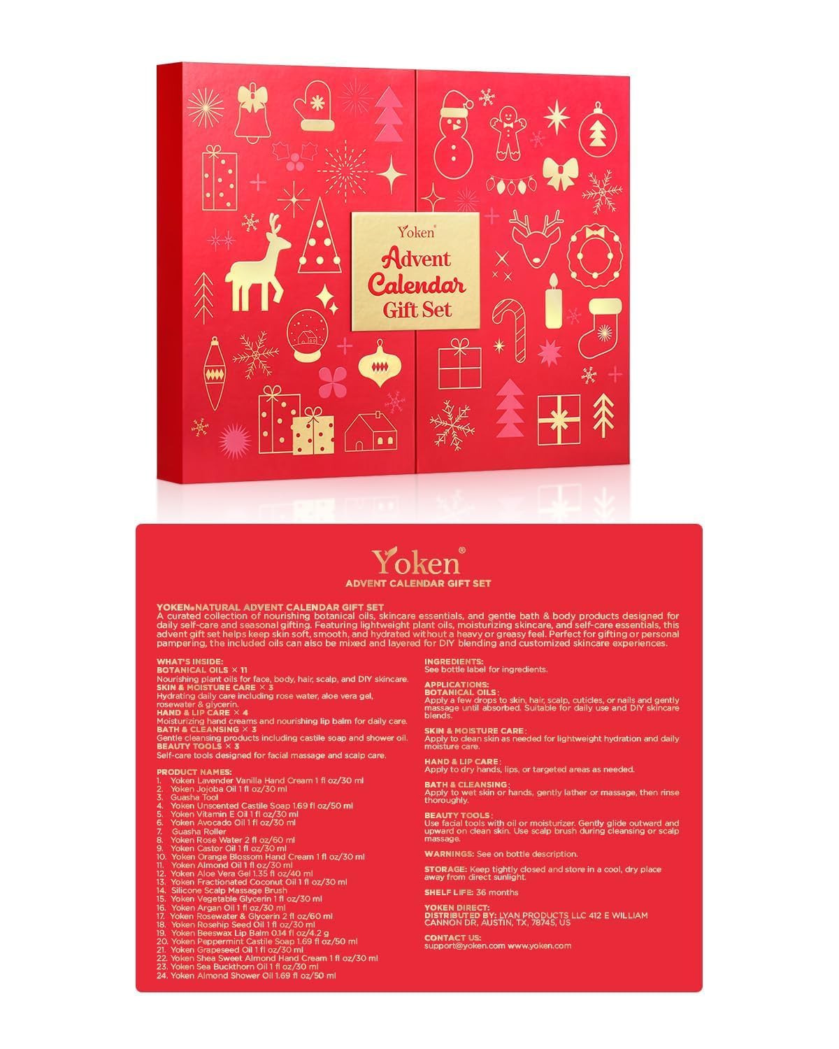 Advent Calendar 2026 24 Days Christmas Beauty Holiday Gift - Yoken Official Imagery - 8