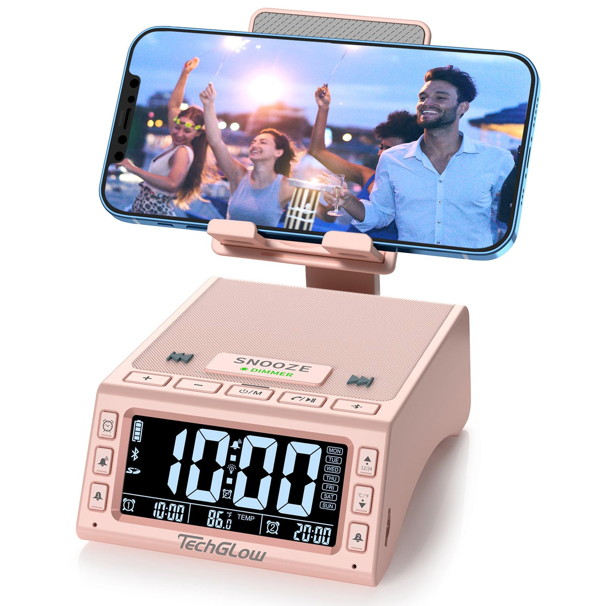 Foldable Cellphone Stand with Wireless Bluetooth Speaker - TechGlow Official Imagery - 2
