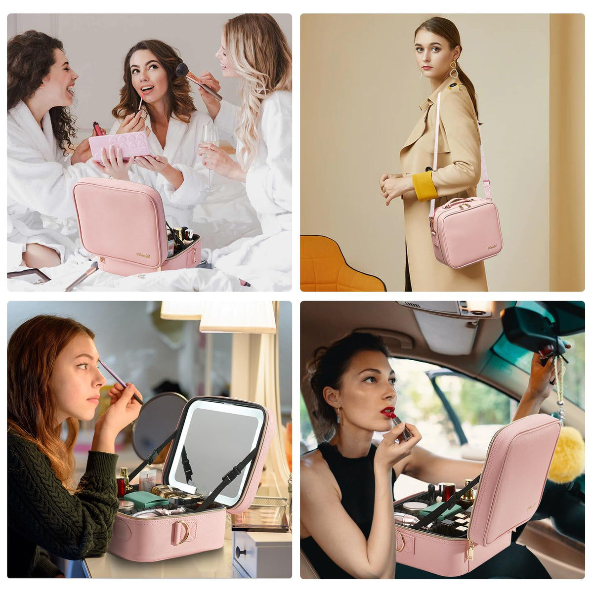 Travel Makeup Bag with LED Lighted Mirror Travel Makeup - Mocado Official Imagery - 8