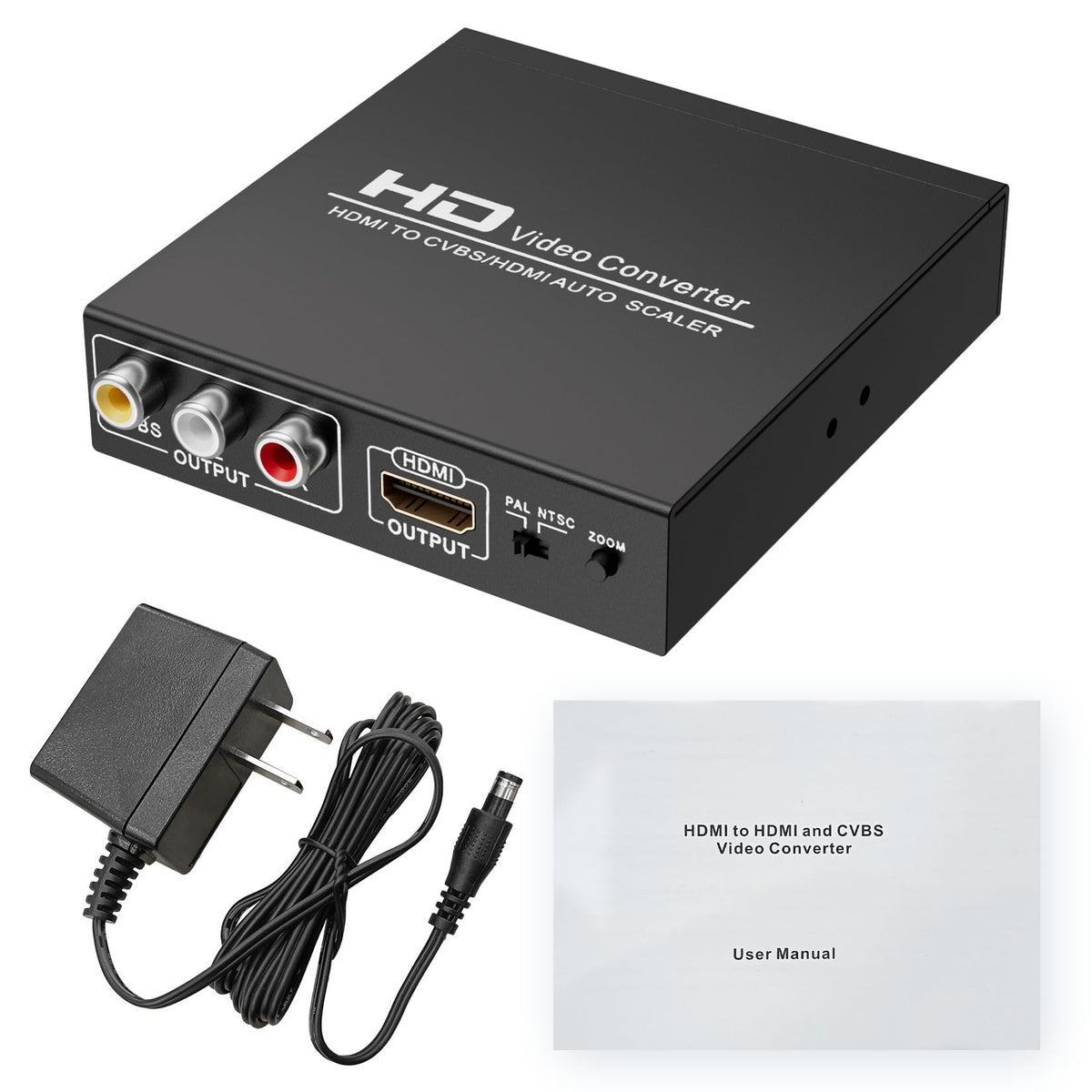 HDMI to RCA and HDMI Converter 3RCA CVBS AV Composite Video - LUKFOCAB Official Imagery - 8