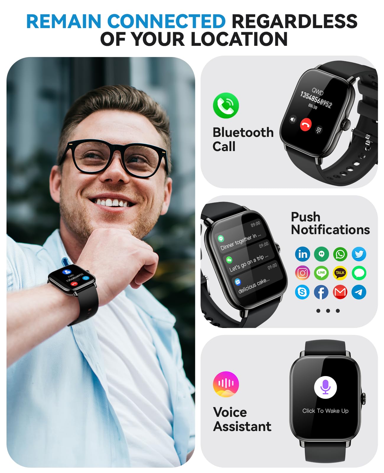 paybay Smart Watch for Women Men- Answer/Make Call, 2025 IP68 Waterpro - View 2