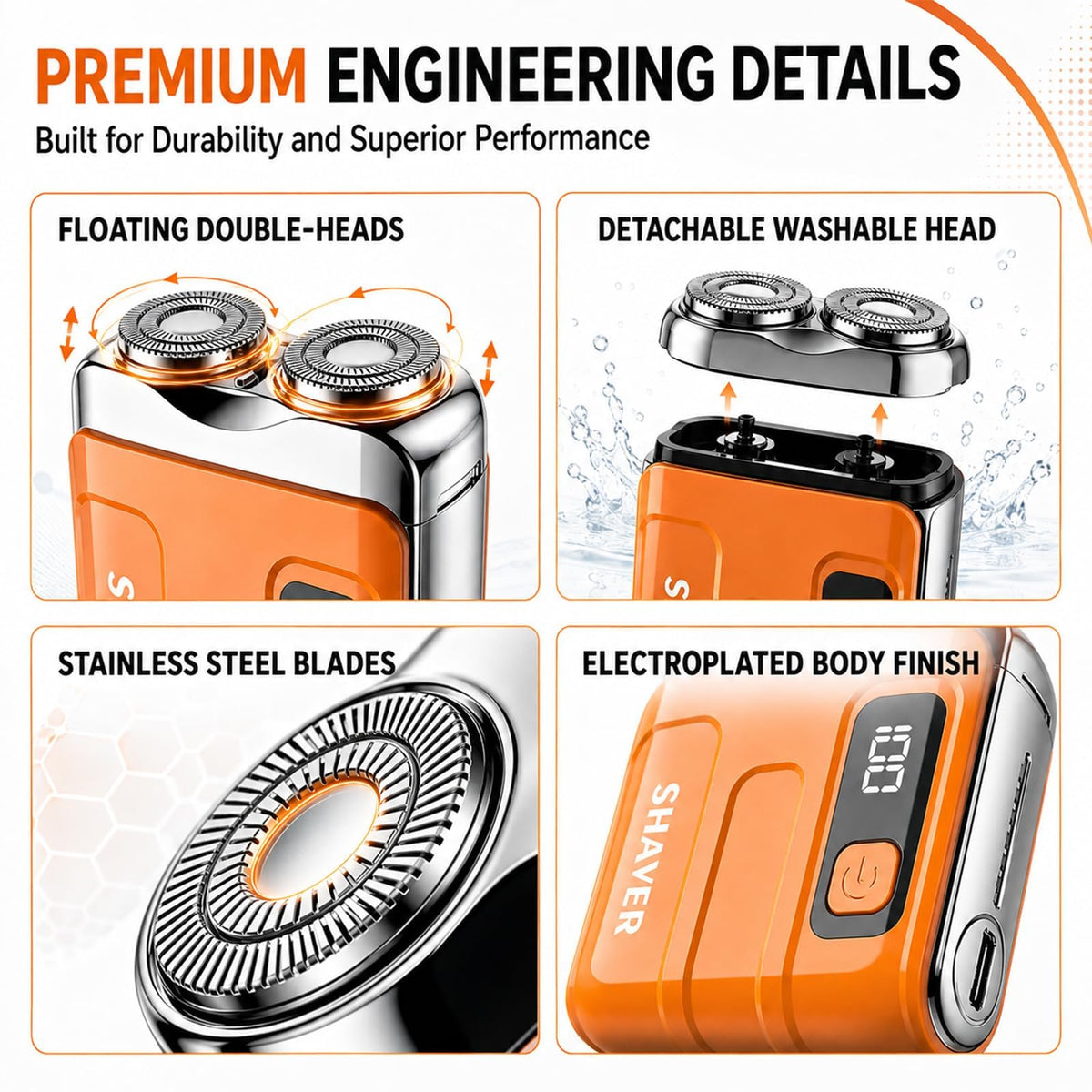 2026 New Portable Mini Electric Shaver for Men Compact Dual - DOUNIU Official Imagery - 5