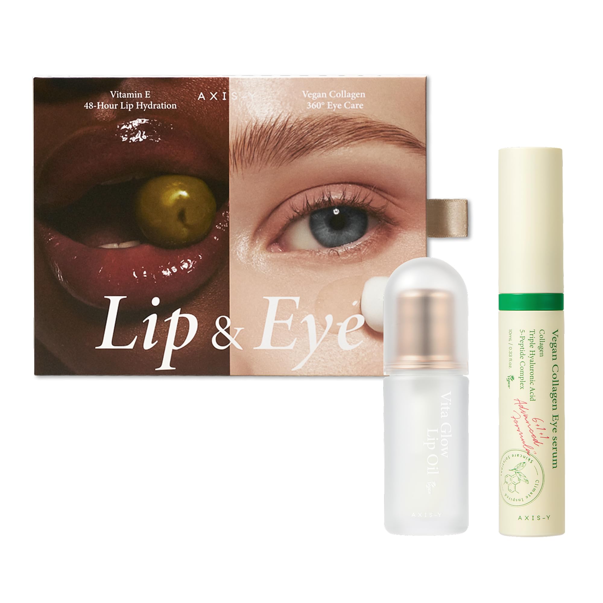 AXIS-Y Lip &amp; Eye Set – Vegan Eye Serum &amp; Vita Glow Lip - AXIS-Y