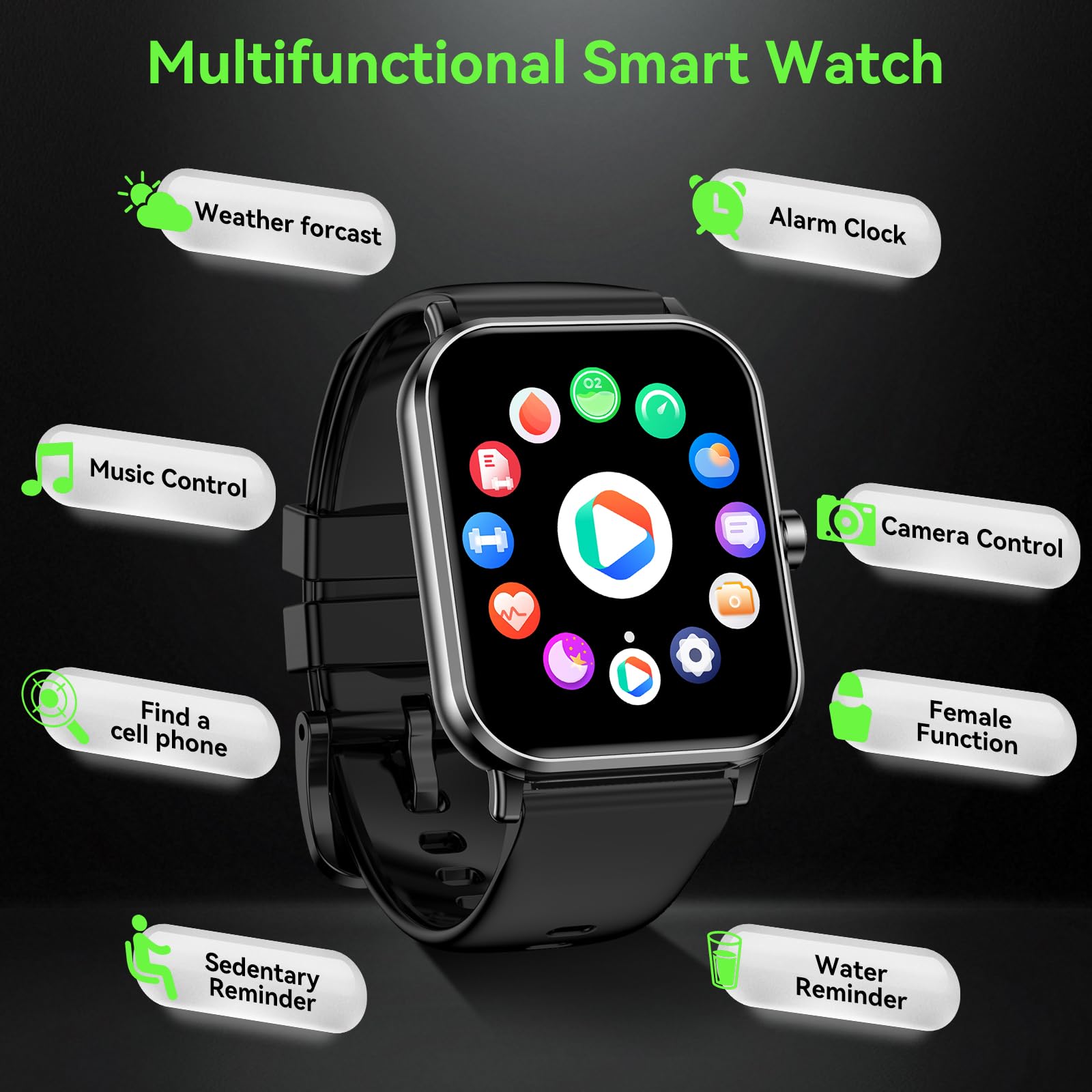 QONBINK Smart Watch, 1.85" HD Fitness Tracker with Bluetooth Calls, 5 - View 8