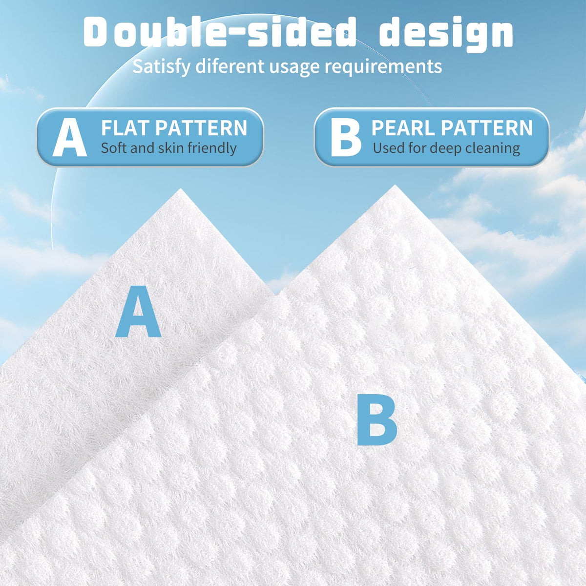 100 Count Disposable Face Towel Biodegradable Facial Dry - MISHCHI Official Imagery - 3
