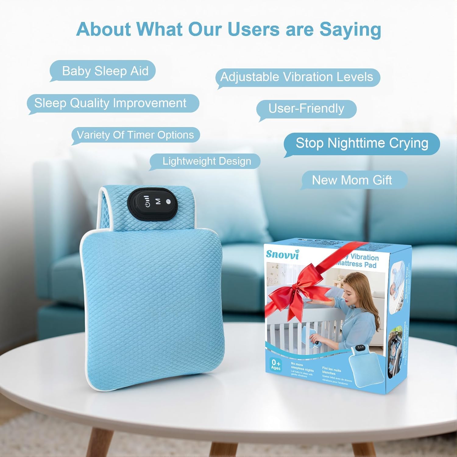 SNOVVI Baby Vibrating Soother,Baby Patter for Sleep,Rechargeable - SNOVVI Official Product View 7
