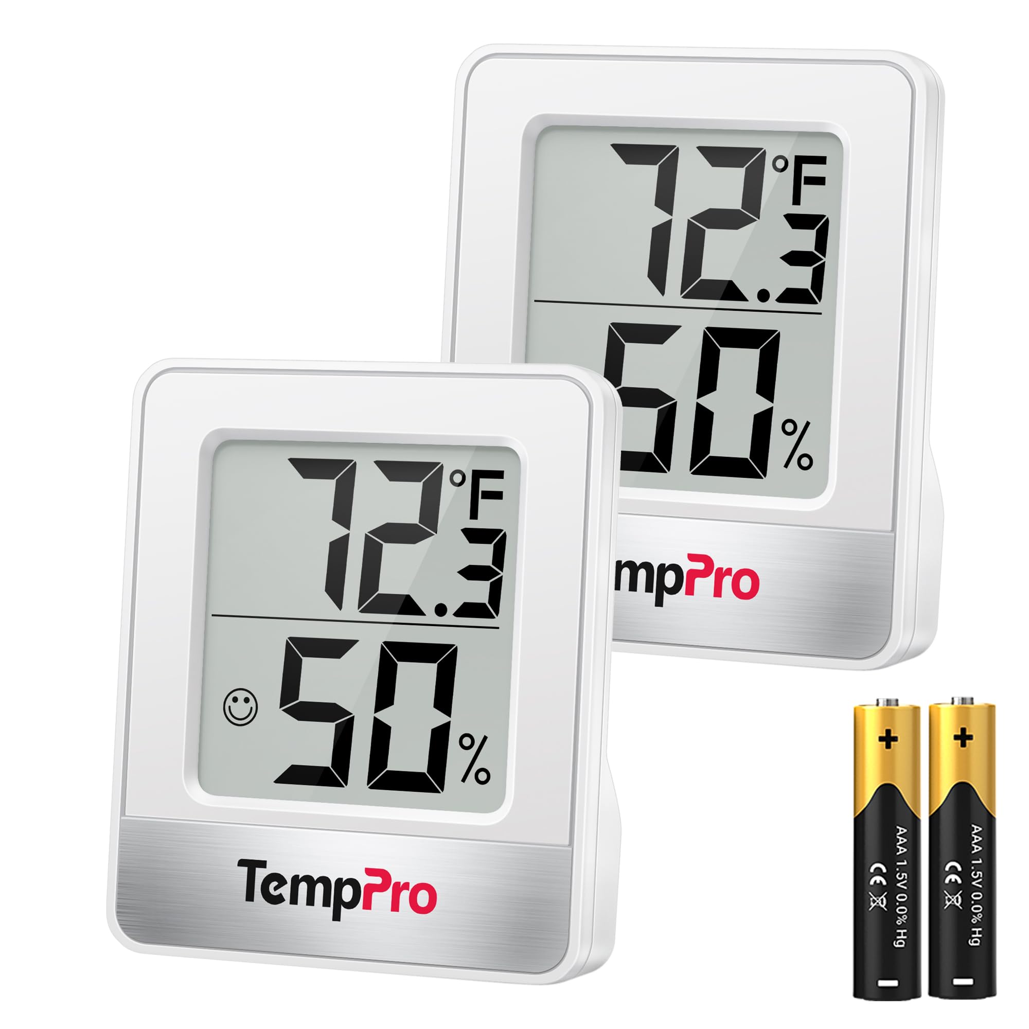 TempPro TP49 Digital Hygrometer Indoor Thermometer by TempPro - Angle View 9