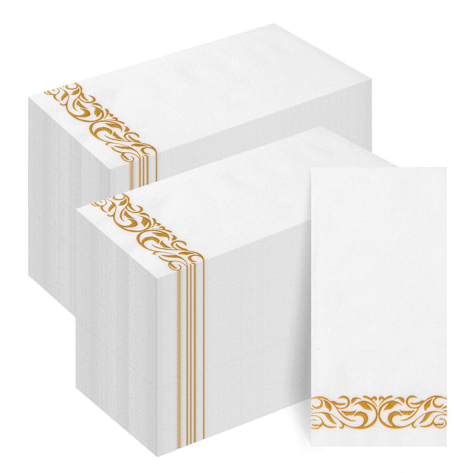 Goodluck 200-Pack Linen-Feel Disposable Guest Towels – Soft and A - Goodluck Official Product View 1