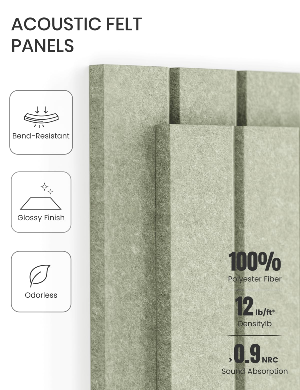 48 x 36 Large Felt Bulletin Board Sage - Fluxynara Official Imagery - 6