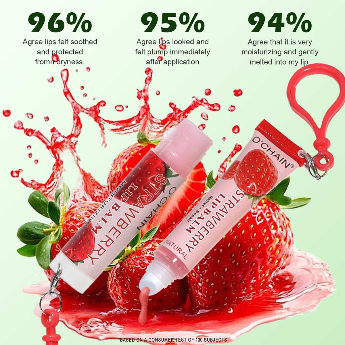 24 Pack Lip Balm Set with Portable Keychain - O'CHAIN Official Imagery - 7