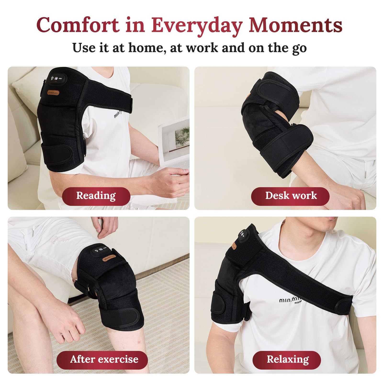MarrisJjw Red Light Therapy Knee Massage, with Heat & Vibration,660nm 940nm 850n - MarrisJjw Official Product View 9