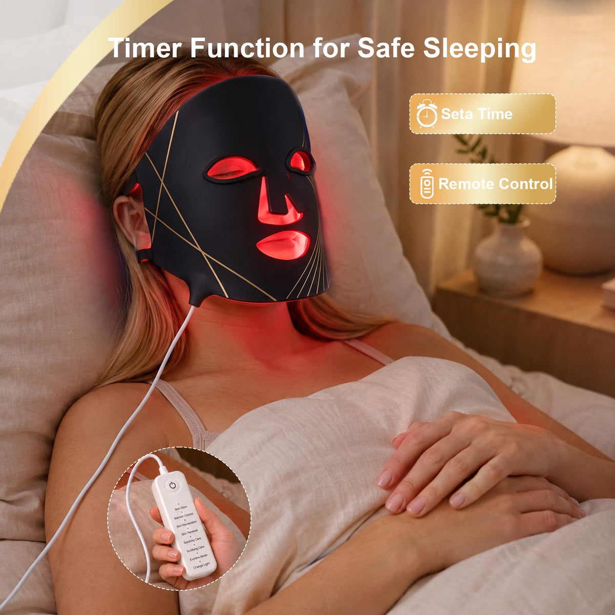 Red Light Therapy Mask 7 Color Skincare Light LED Mask for - KissPart Official Imagery - 8