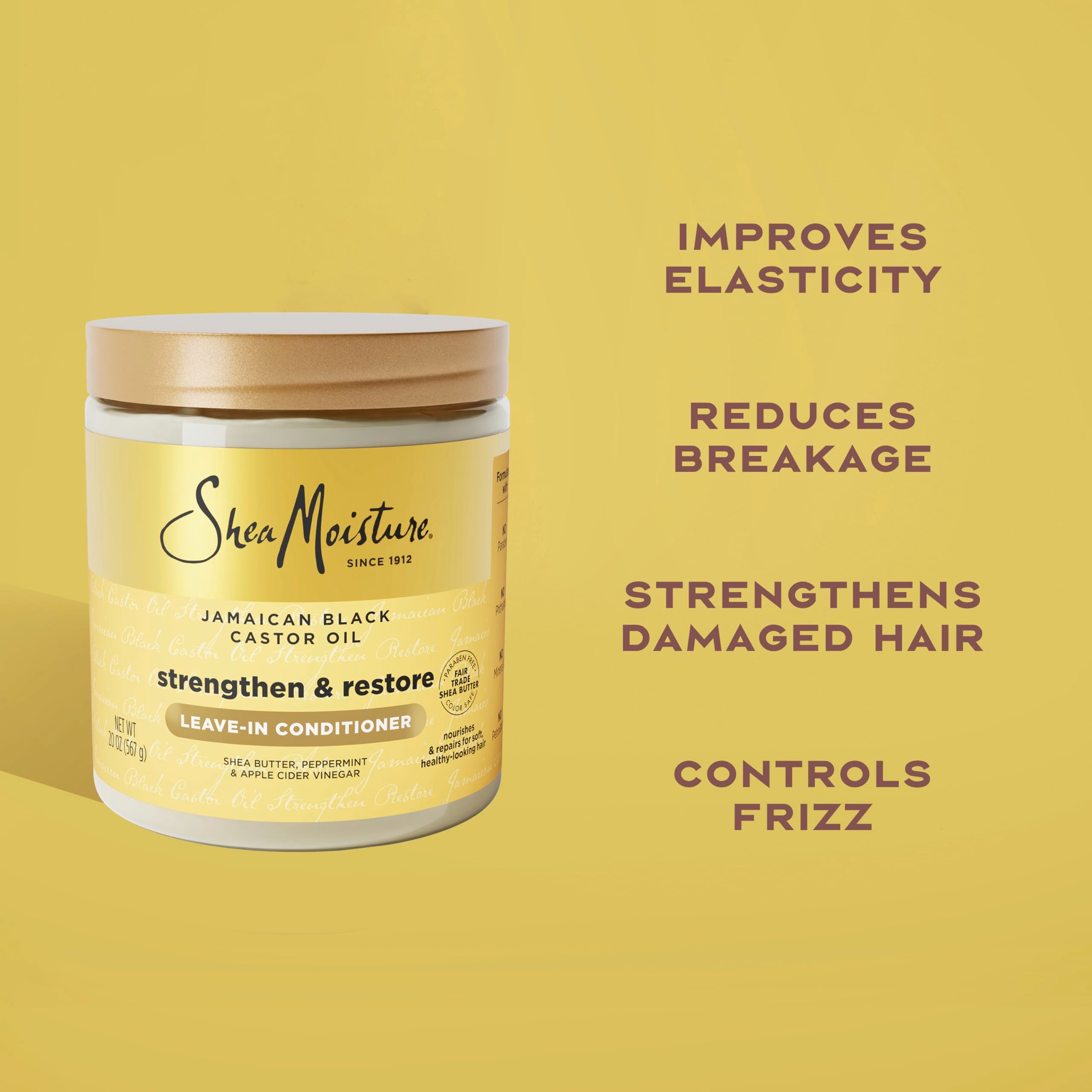 Elefair Tech SHEA MOISTURE JBCO LEAVE IN COND STRNGTH+RESTORE 20 FL.OZ - Elefair Tech Official Product View 5