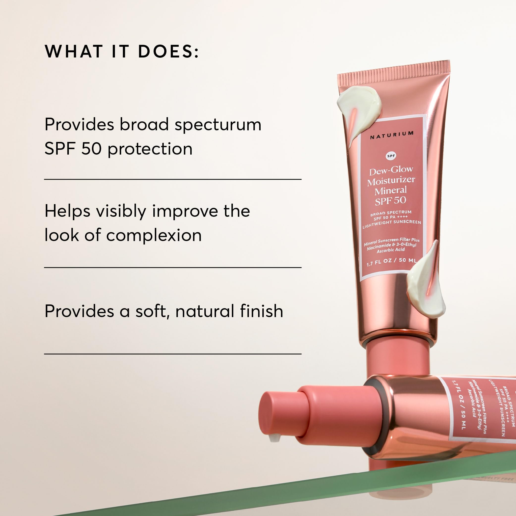 Naturium Dew Glow Moisturizer Mineral SPF 50 Face Sunscreen - Naturium Official Imagery - 4