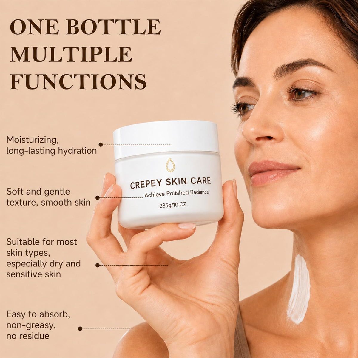 Crepe Skin Body Cream Body Lotion for Crepey Textured Skin - MOCKGVY Official Imagery - 4