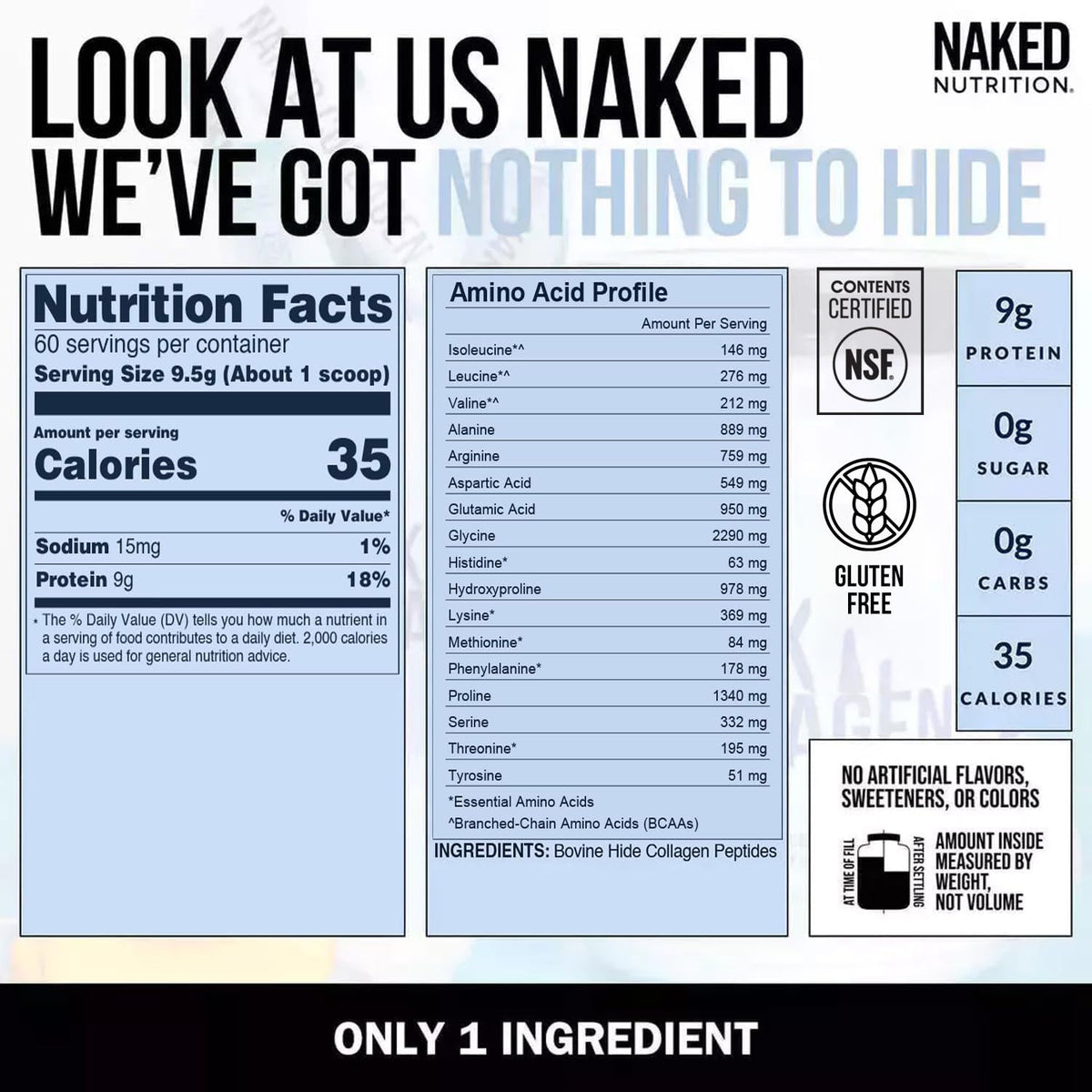 NAKED Collagen Peptides Protein Powder 60 Servings Pasture - NAKED Official Imagery - 5