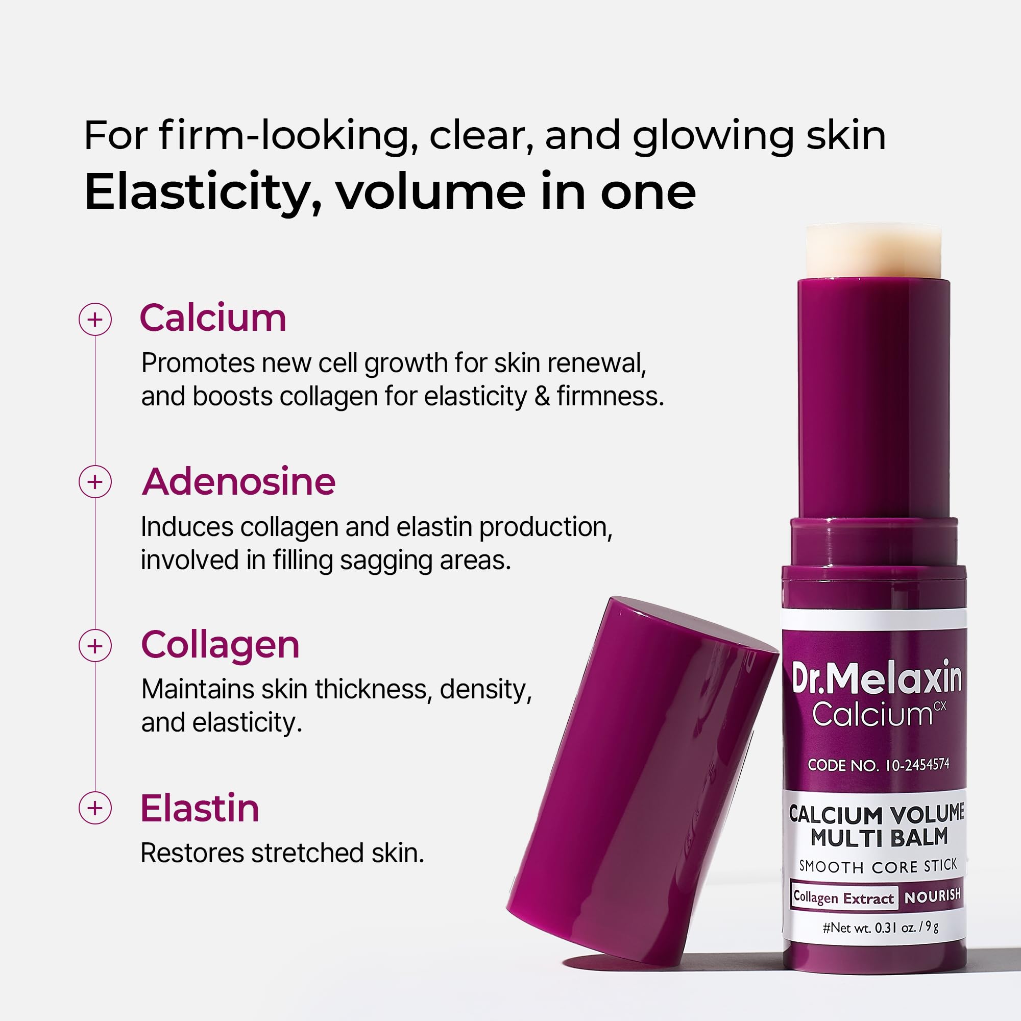 Dr.Melaxin Collagen Multi Balm Stick, Calcium &amp; Adenosine - Dr.Melaxin